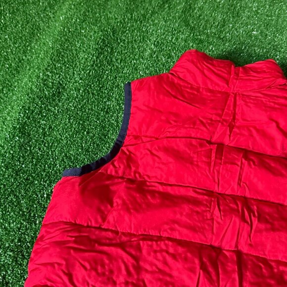 GAP Kids Modern Red Puffer Zipper Iconic Logo Sleeveless Jacket Vest Size XS 4-5 - Picture 14 of 15